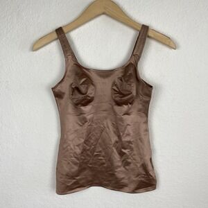 Ruby Ribbon Original Cami Womens 34 Style 3022 Brown Shiny Slimming Smoothing
